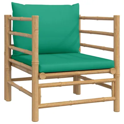 Image de Canapé de jardin avec coussins vert bambou