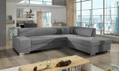 Produktbild von NABBI Ecksofa mit Zersetzung u Lagerraum Pinero P - hellgrau