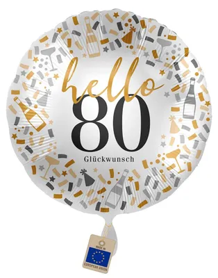 Productafbeelding van Folienballon 80 jaar - Decoratieve ballon voor verjaardag