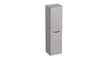 Obrázek produktu pro Koupelnová skříňka AUSTIN, šedá, lesklá, 40 x 150 x 34 cm, vysoká skříňka, koupelnová skříňka, koupelnová police