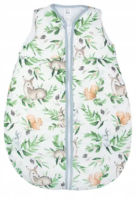 Produktbild von Ankras Baby-Schlafsack 56/62 Ganzjahres-Design Hirsch Blätter