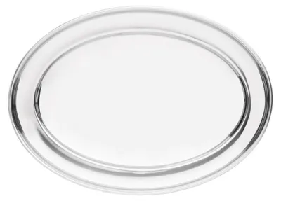 Ovale Portionsplatte, Edelstahl, gepolijst, 45,7 cm