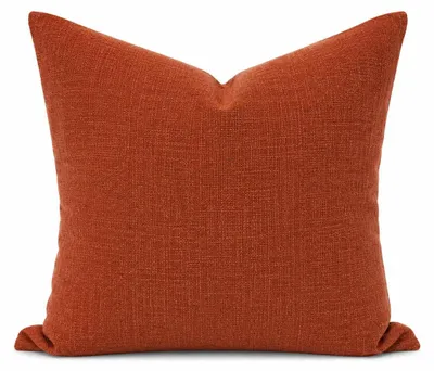 Produktbild von Kissenbezug 40x40 terracotta Kissenhülle Struktur Leinenoptik Deko Kissen