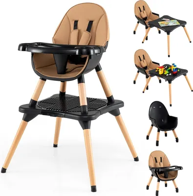 Produktbild von 6-in-1-Babyhochstuhl mit Doppeltablett
