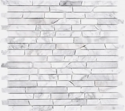 Produktbild von Mosani MOS40-Brick2000, Mosaik, Marmor, Weiß, Drinnen, Rechteck, 305 mm