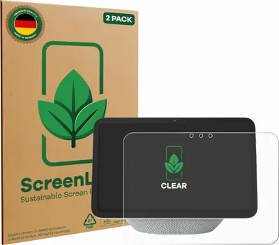 Produktbild von 2x ScreenLeaf Schutzfolie für Amazon Echo Show 8 2025 (4. Gen.) nachhaltiger Displayschutz Display Schutz Folie Klar Transparent