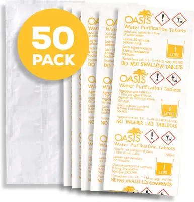 Produktbild von Wicked Chili 50 Stück 1 Liter Wassertabletten zur Trinkwasser Entkeimung, Wasseraufbereitung Entkeimungsmittel, Wasserentkeimung & Trinkwasseraufbereitung