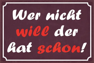 Produktbild von vianmo Holzschild 12x18 cm Wer nicht will der hat schon