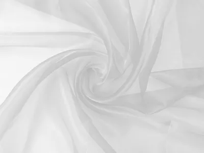 Produktbild von Crystal Organza Stoff Meterware 150 cm Breite, Weiß