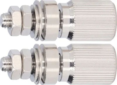 Image de 2PCS Binding Post Silver Alloy Contact No Insulation Power Grounding Terminal Post 50025