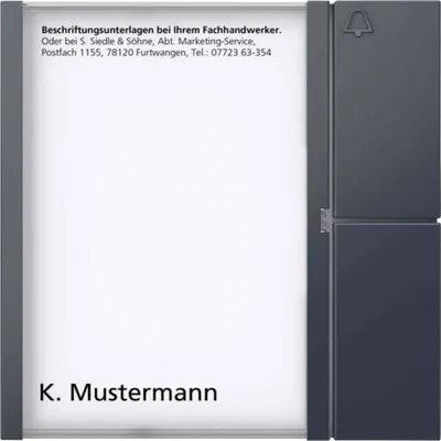 Produktbild von Siedle Tastenmodul TM 612-1 AG anthrazitgrau 210004997-00