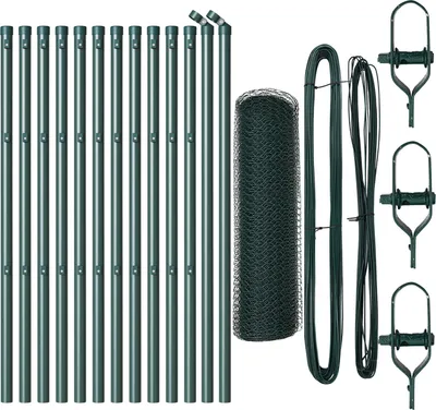 Produktbild von Möbel Zaunset 2er Set Waldgrün Pulverbeschichteter Stahl - Zaunzubehör 3352660