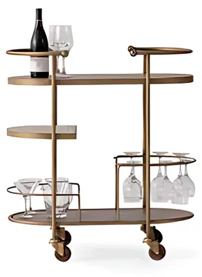 Image de Chariot de bar Chariot de service Transport de verres pratique gain de place