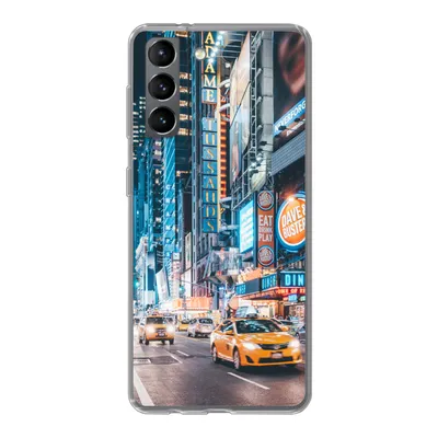 Produktbild von MuchoWow® Handyhülle Schutzhülle Hülle für Samsung Galaxy S21 New York bei Nacht Silikon Softcase Handy Hülle - Softcase