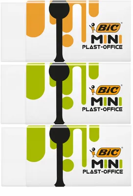 Produktbild von BIC Mini Radiergummi 3er Pack Kompakt Weiß