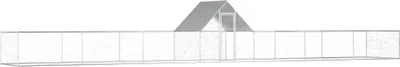 Image de The Living Store Poulailler 14x2x2 m Acier galvanisé