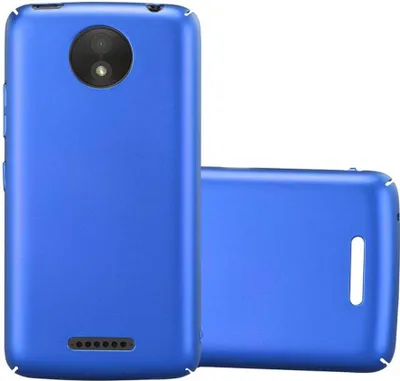 Produktbild von Cadorabo Hülle für Motorola MOTO C PLUS Schutzhülle in Blau Hard Case Handy Hülle Etui