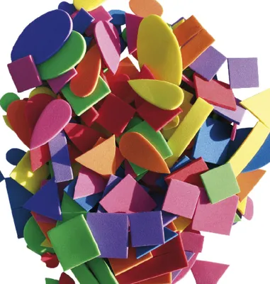 Produktbild von EDUPLAY 200-044 Moosgummi 'Formen', bunt, 200-teilig (1 Set)