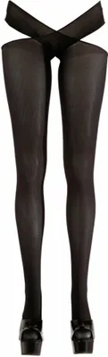 Immagine prodotto di Collant con cavallo aperto in nero