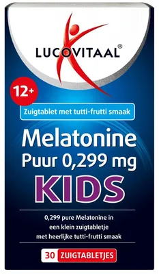 Produktbild von Melatonin Kinder 0,299 mg mit Tutti-Frutti-Geschmack 30 Lutschtabletten