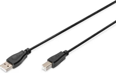 Zdjęcie produktu dla DIGITUS USB 2.0 Anschlusskabel Typ A -B St/St 1,8m schwarz