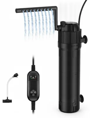 Image de InAndOutdoorMatch - Pompe pour aquarium - 5 en 1 - Système de purification UVC - Débit de 800 l/h, Image générée par une IA