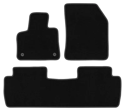 Image de Tapis de sol en moquette pour Peugeot 4008 II 2016- (crossover) – jeu 4 pièces, noirs, sur mesure – Wielganizator BASIC – version W0886