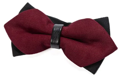 Produktbild von DonDon spitze Herren Fliege Schleife im Retro Look mit Haken gebunden vorgebunden und längenverstellbar dunkelrot