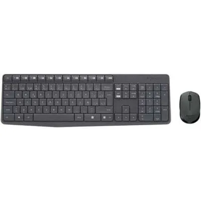 Obrázok produktu pre Logitech 920-007919, Plná veľkosť (100 %), Bezdrôtový, RF Wireless, QWERTY, Šedá, Obsahuje myš