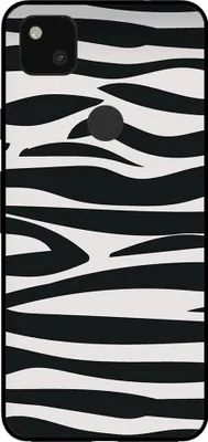 Produktbild von Handyhülle für Google Pixel 4A mit Zebradruck - TPU Backcover Case Zebradesign - Schwarz Weiß