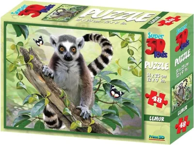 Produktbild von PRIME 3D Puzzle Lemur 3D 48 tlg
