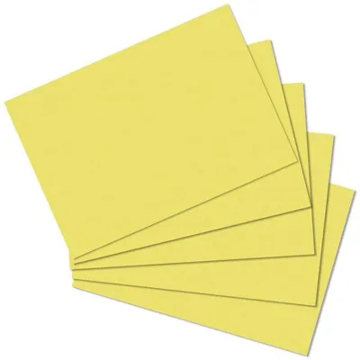 Produktbild von Karteikarten A5 blanko gelb VE=4x100 Stück