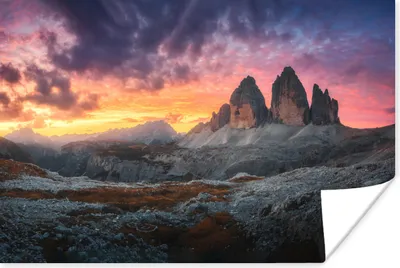 Produktbild von MuchoWow® Poster Felsen - Berg - Sonnenuntergang - Landschaft 60x40 cm - Schlafzimmerdekoration