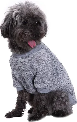Produktbild von Hundesweatshirt Rollkragenpullover Grau XS aus 100% Baumwolle, weich & bequem
