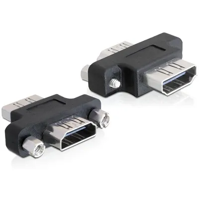 Produktbild von Delock - HDMI Kupplung - HDMI weiblich zu HDMI weiblich - 180° drehbarer Stecker