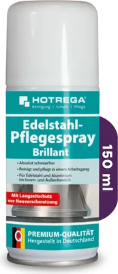 Produktbild von HOTREGA Edelstahl Pflegespray Brillant 150 ml, Aluminiumreiniger, Edelstahlreiniger