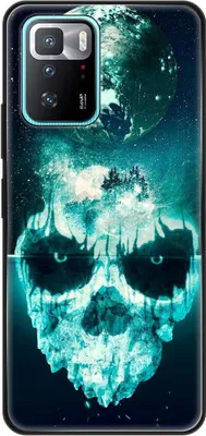 Produktbild von König Design Hülle kompatibel mit Xiaomi Poco X3 GT Kunststoff Soft Handyhülle - Handy Case Totenkopf