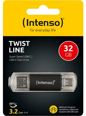 Obrázek produktu pro Twist Line 32 GB (antracit/transparentní, USB-A 3.2 Gen 1, USB-C 3.2 Gen 1)