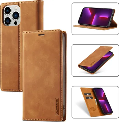 Immagine prodotto di custodia iPhone 13 Pro, Stand Funzione Carta Portafoglio Custodia in pelle per iPhone 13 Pro Marrone
