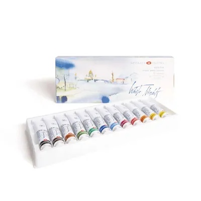 Produktbild von White Nights Aquarell Set, 12 x 10 ml Tuben