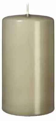 Zdjęcie produktu dla Świece stożkowe z płaską główką, kolor antyczny zielony, 130 x Ø 70 mm, 12 sztuk