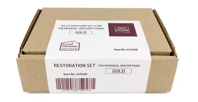 Produktbild von LEVIATAN Set zur Restaurierung von Inschriften auf Grabsteinen Ölmarker gold