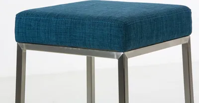 Produktbild von TPFLiving Barhocker Montana E Gestell Edelstahl Stoff Blau