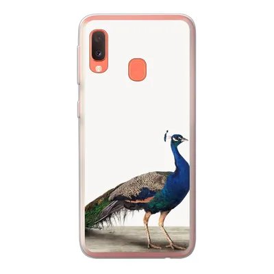 Produktbild von MuchoWow® Handyhülle Schutzhülle Hülle für Samsung Galaxy A20e Pfau - Federn - Vogel - Kinder - Jungen - Mädchen Silikon Softcase Handy Hülle - Abdeckung