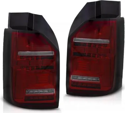 Produktbild von Voll LED Lightbar Rückleuchten passend für VW T6 15-19 Rot/Smoke (Heckklappe / Halogen)
