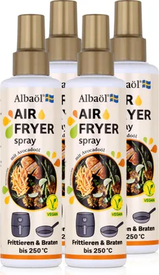 Produktbild von Albaöl Air Fryer Spray mit Avocadoöl 190ml zum frittieren & braten (4er Pack)