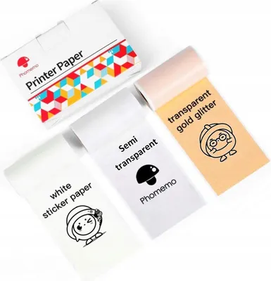 Zdjęcie produktu dla Papier termiczny samoprzylepny do Phomemo M02 M02Pro M03AS M04S M04AS rolka