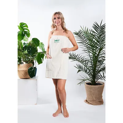 Zdjęcie produktu dla Pareo - ręcznik na rzep 100% naturalna bawełna Yeye Ecru S/M