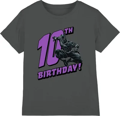 Produktbild von Black Panther - T-Shirt für Kinder - 10. Geburtstag TV4147 (152-158) (Holzkohle)
