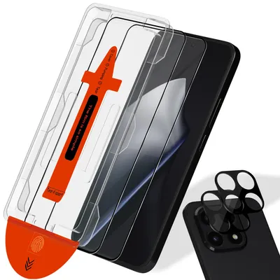 Produktbild von 2-Pack Xiaomi 15T Displayschutzfolie & 2-Pack Kameraschutz - Gehärtetes Glas | [Automatische Installation] - Blasenfrei